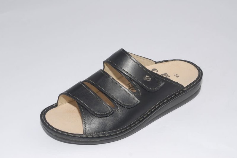 FINN COMFORT FINN COMFORT KORFU SANDAL SOFT BLACK NAPPA