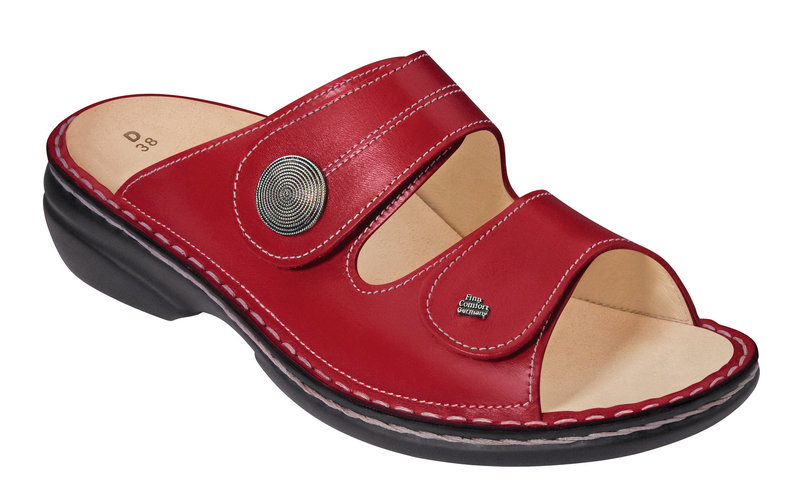 FINN COMFORT FINN COMFORT SANSIBAR SLIDE RED VENEZIA