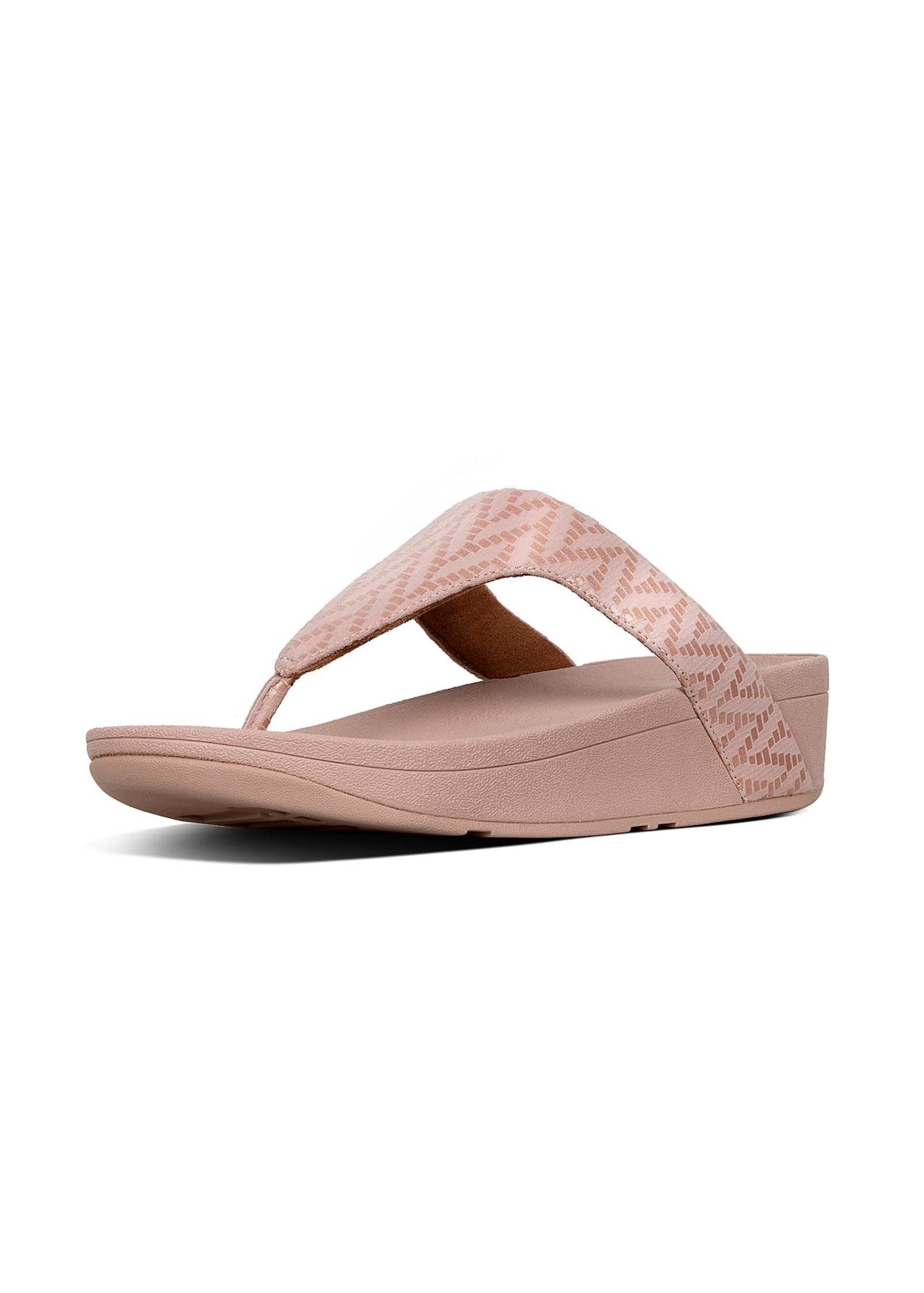 FIT FLOP FIT FLOP- LOTTIE CHEVRON TOE THONG- OYSTER PINK