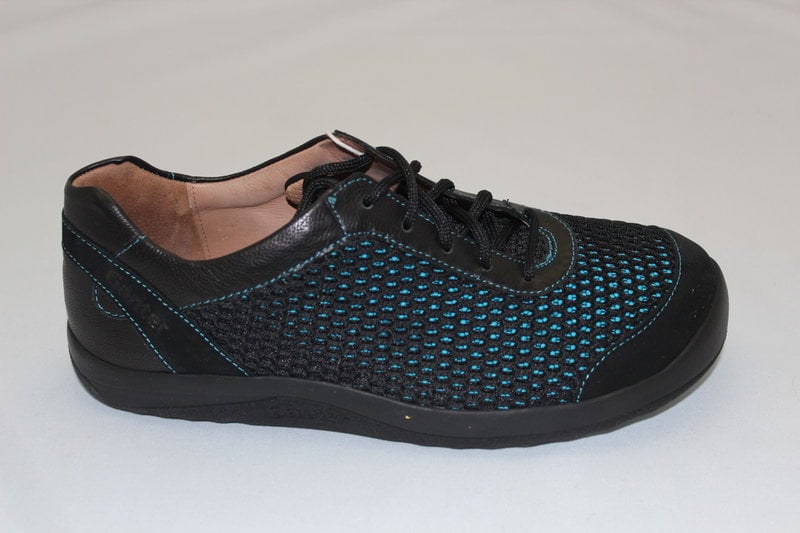 GANTER- BAREFOOT- TURKIS- BLACK MESH-LEATHER