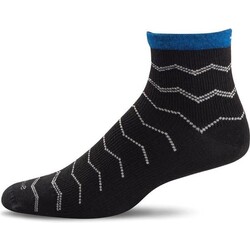 SOCKWELL SOCKWELL- PLANTAR EASE QUARTER MENS- BLACK- 20-30 MMhG