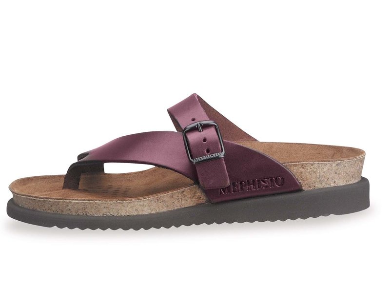 MEPHISTO MEPHISTO HELEN THONG SANDAL CHESTNUT LEATHER