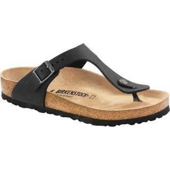 BIRKENSTOCK BIRKENSTOCK GIZEH NU BLACK OILED LEATHER