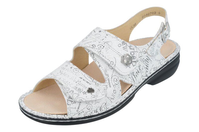FINN COMFORT FINN COMFORT MILOS SANDAL BIANCO WORDS