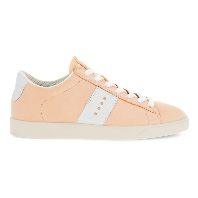 ECCO ECCO- STREET LITE WOMENS SNEAKER- WHITE/ PEACH NECTAR