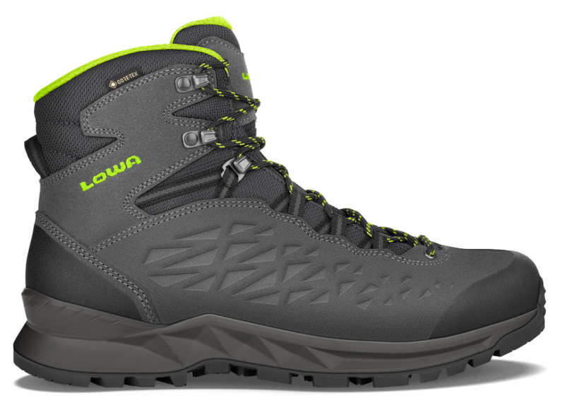 LOWA EXPLORER II GTX MID WIDE MENS ANTHRACITE/LIME