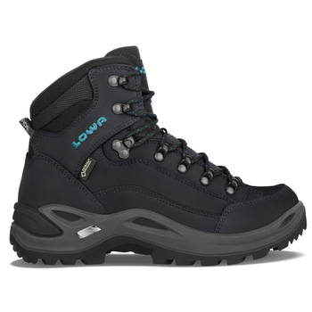 LOWA LOWA RENEGADE GTX MID WIDE Ws ASPHALT/TURQUOISE