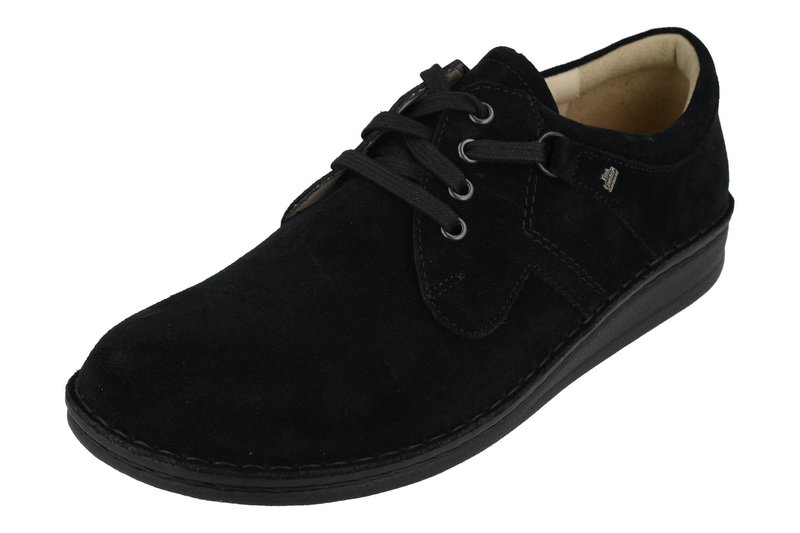 FINN COMFORT FINN COMFORT VAASA LACE UP BLACK SUEDE
