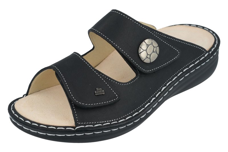 FINN COMFORT FINN COMFORT MOOREA SANDAL MELLOW SOFT BLACK SIRIO