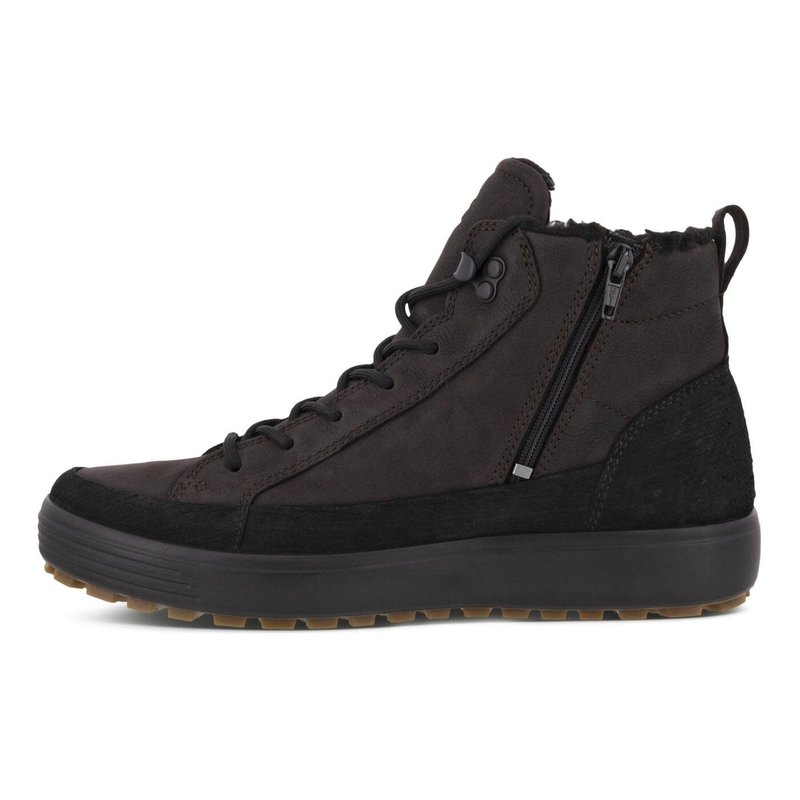 ECCO ECCO- SOFT 7 TRED MENS HIGH CUT BO- BLACK/MOCHA