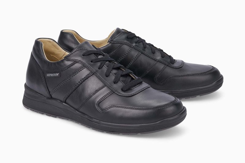 MEPHISTO MEPHISTO VITO MEN SHOE LACE UP  BLACK LEATHER