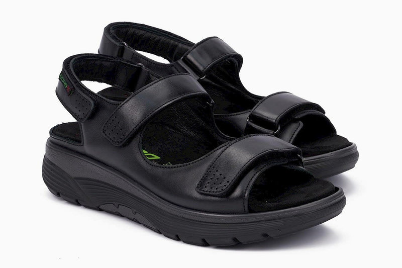 MEPHISTO MEPHISTO SANO NORINE SANDAL BLACK LEATHER