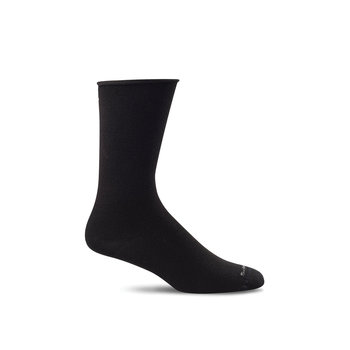 SOCKWELL SOCKWELL- PLANTAR EASE CREW- BLACK