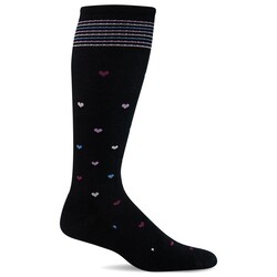 SOCKWELL SOCKWELL WOMEN FULL HEART 15-20 mmHg COMPRESSION (WIDE CALF) BLACK
