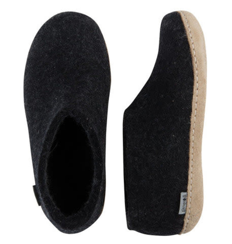 GLERUPS GLERUPS- SLIPPERS SHOE  LEATHER  CHARCOAL