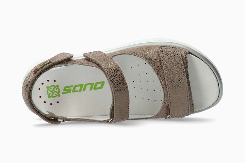 MEPHISTO MEPHISTO SANO NORINE SANDAL DARK TAUPE LEATHER