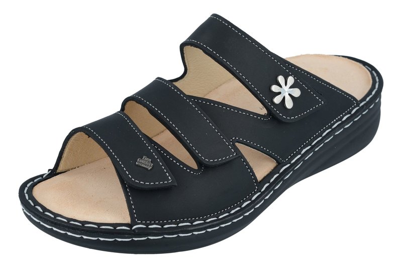 FINN COMFORT FINN COMFORT GRENADA SLIDE MELLOW SOFT BLACK SIRO