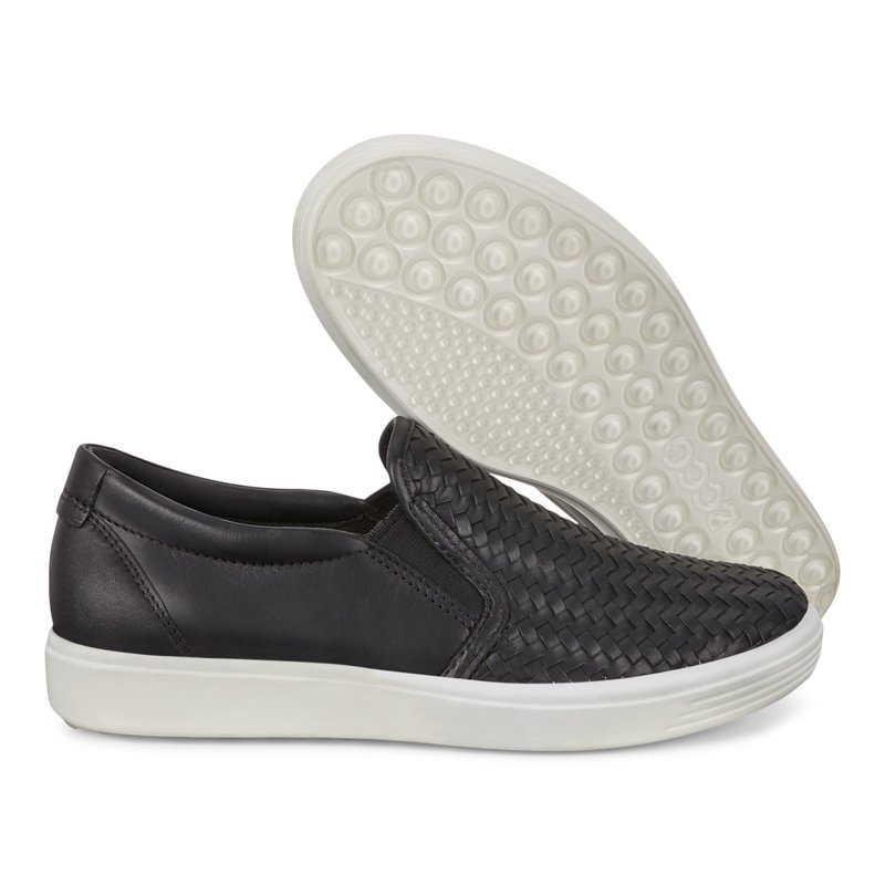 ECCO ECCO- SOFT 7 WOMENS SLIP-ON- BLACK