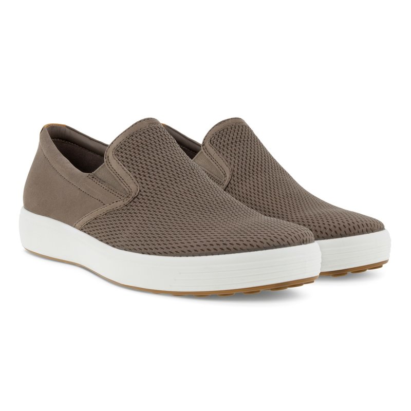 ECCO ECCO- SOFT 7 Ms SLIP-ON- TAUPE/TAUPE/LION