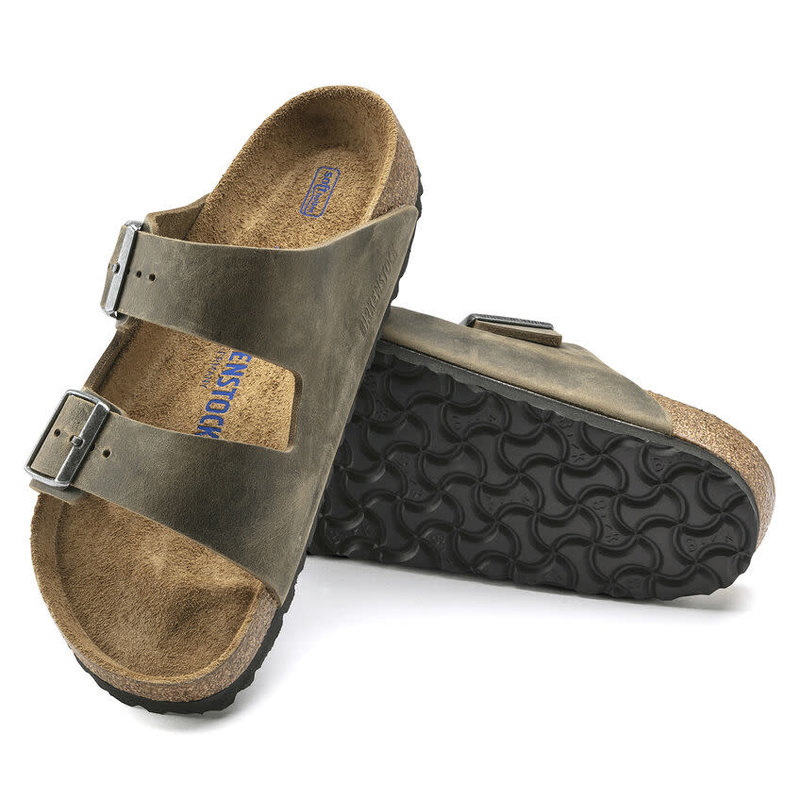 BIRKENSTOCK BIRKENSTOCK- ARIZONA SOFT- FADED KHAKI OILED LEATHER