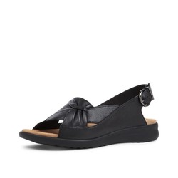 ZIERA ZIERA BARI SANDAL BLACK LEATHER