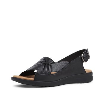 ZIERA ZIERA BARI SANDAL BLACK LEATHER