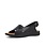 ZIERA ZIERA BARI SANDAL BLACK LEATHER