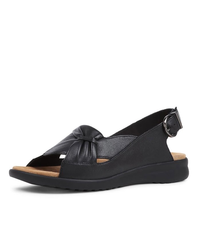 ZIERA ZIERA BARI SANDAL BLACK LEATHER
