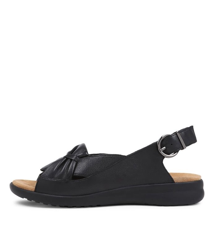 ZIERA ZIERA BARI SANDAL BLACK LEATHER