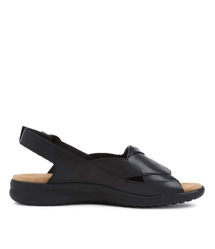 ZIERA ZIERA BARI SANDAL BLACK LEATHER