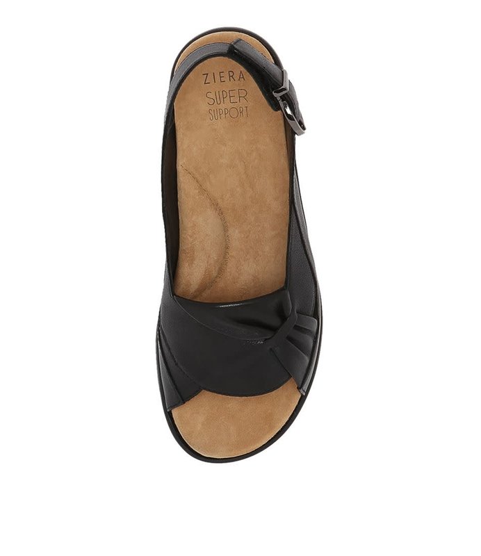 ZIERA ZIERA BARI SANDAL BLACK LEATHER