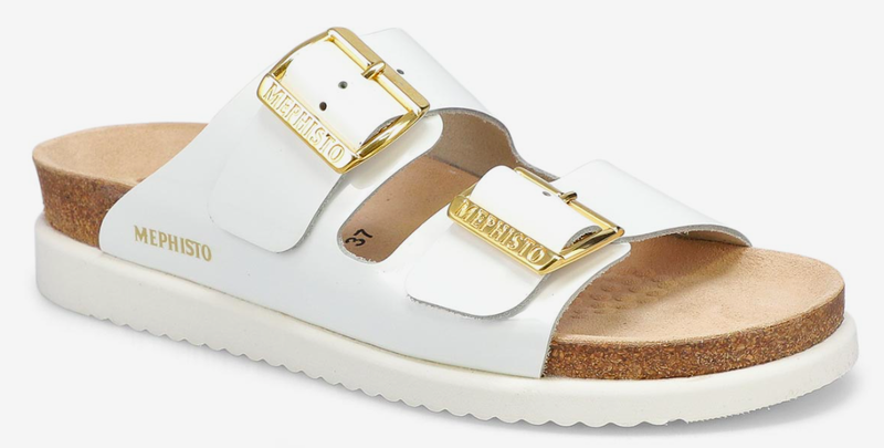 MEPHISTO MEPHISTO HESTER SANDAL WHITE VERNIS