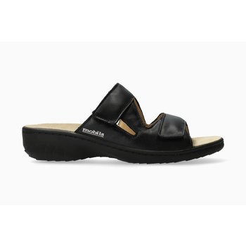 MEPHISTO MEPHISTO MOBILS GEVA SLIDE BLACK LEATHER