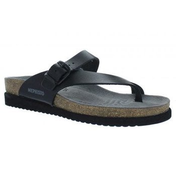 MEPHISTO MEPHISTO HELEN  PLUS THONG SANDAL BLACK WAXY