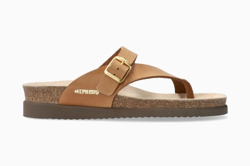MEPHISTO MEPHISTO HELEN PLUS THONG SANDAL SCRATCH CAMEL