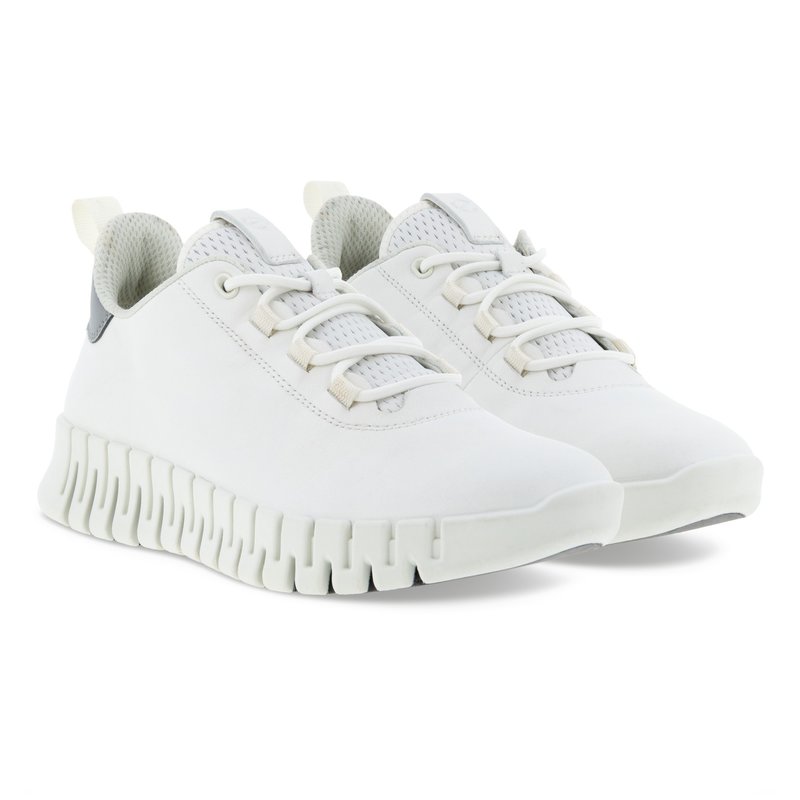 ECCO ECCO GRUUV SNEAKER LACE UP W WHITE LEATHER