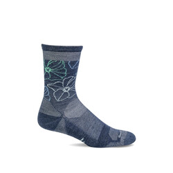 SOCKWELL SOCKWELL PETAL POWER CREW 15-20 MMHG DENIM