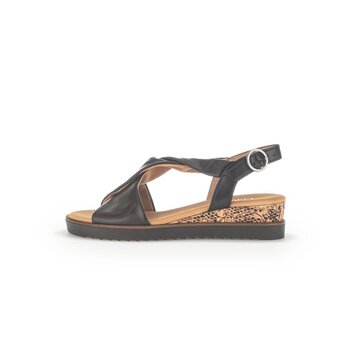 GABOR GABOR- SANDAL BACKSTRAP 22-751-27- BLACK CORK