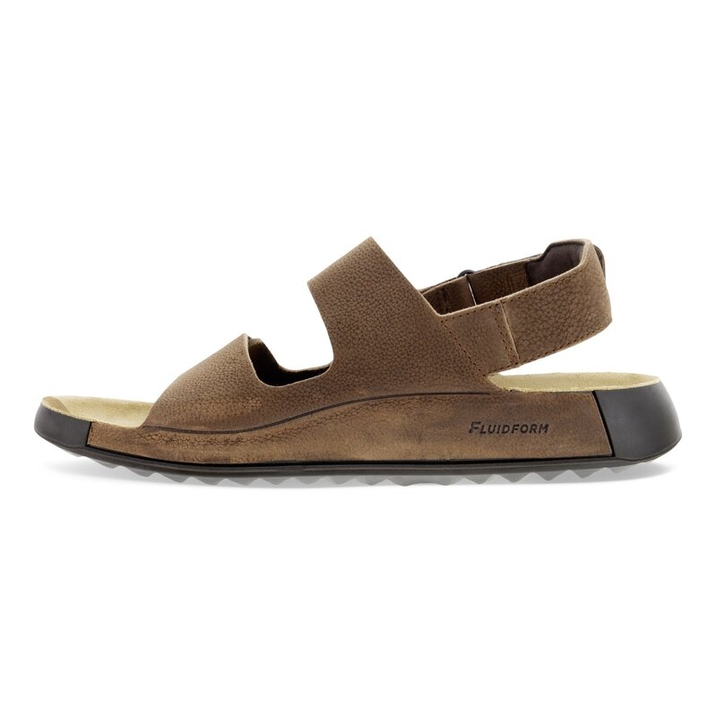 ECCO ECCO  COZMO Ms FLAT SANDAL BACKSTRAP- COCOA BROWN