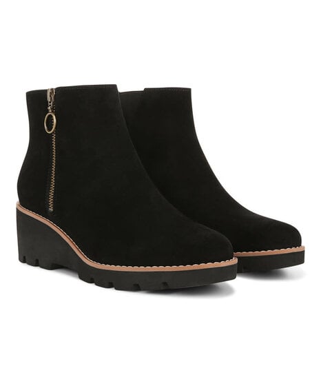 Vionic - Womens Perk Kaylee Suede Knit Ankle Boot
