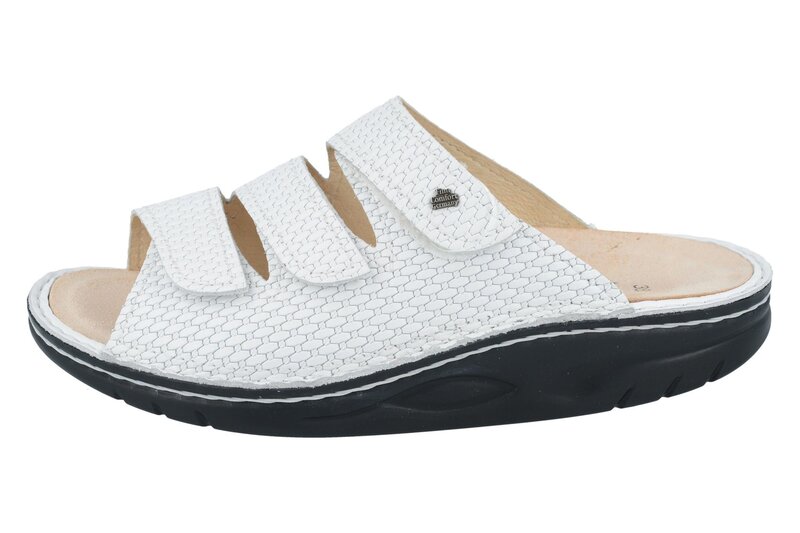 FINN COMFORT FINN COMFORT ANDROS SLIDE ROCKER SANDAL WHITE LOTUS