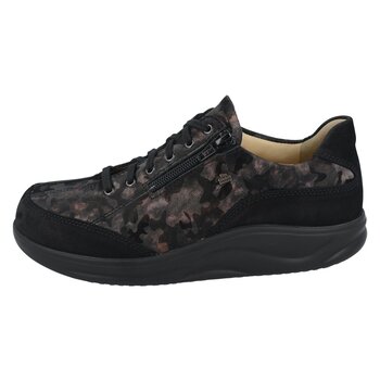 FINN COMFORT FINN COMFORT OTARU SNEAKER LACE UP SIDE ZIP BLACK BORDO DIVA