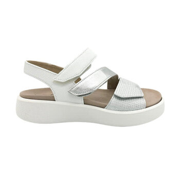 GABOR GABOR- 3 STRAP SANDAL- BACK STRAP SANDAL- 22-862-51- SILVER WHITE