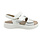GABOR GABOR  3 STRAP SANDAL BACK STRAP SANDAL- 22-862-51- SILVER WHITE