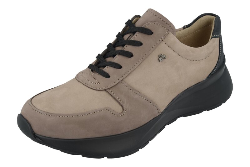FINN COMFORT FINN COMFORT LEGANES SNEAKER LACE UP ELEPHANT GRAVEL NUBUCK