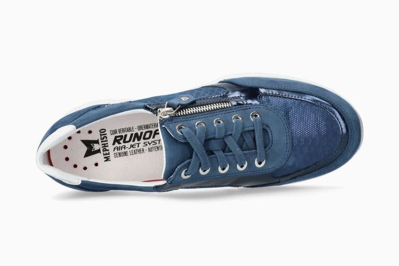 MEPHISTO MEPHISTO YLONA SNEAKER LACE UP DENIM LEATHER