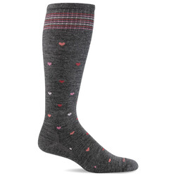 SOCKWELL SOCKWELL WOMEN FULL HEART 15-20 mmHg COMPRESSION CHARCOAL (WIDE CALF)