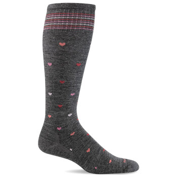 SOCKWELL SOCKWELL WOMEN FULL HEART 15-20 mmHg COMPRESSION CHARCOAL (WIDE CALF)