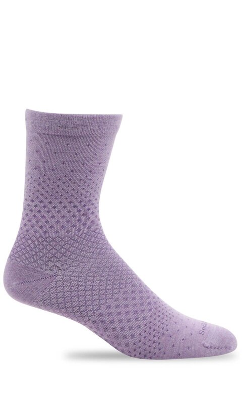 SOCKWELL SOCKWELL- PLANTAR EASE CREW- LAVENDER M/L