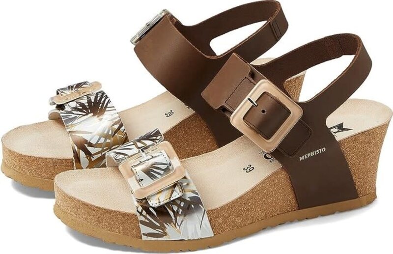 MEPHISTO MEPHISTO LISSIA SANDAL DARK BROWN SCRATCH-JUNGLE